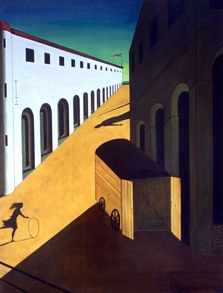 de chirico-melancholy and mystery of a street